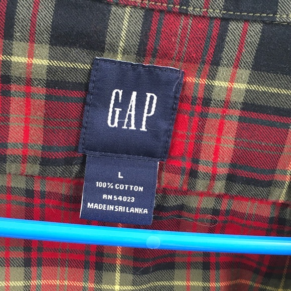 Gap Flannel Cotton Plaid Shirt 16 - Picture 2 of 5